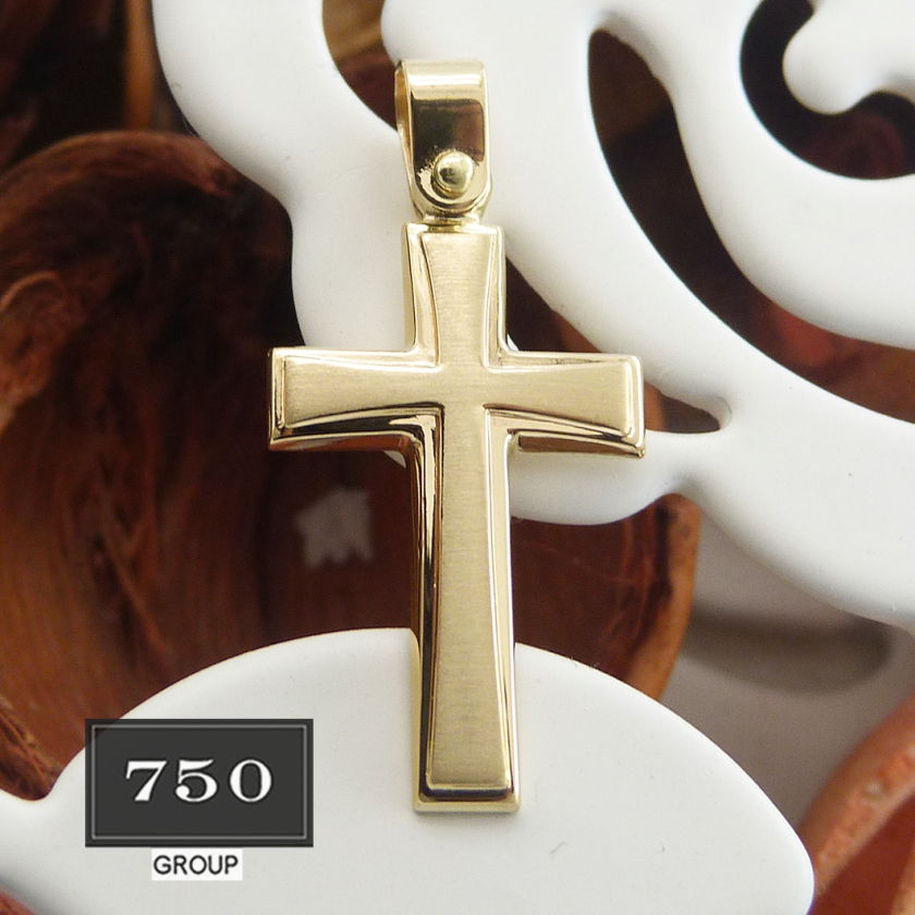 18k gold cross